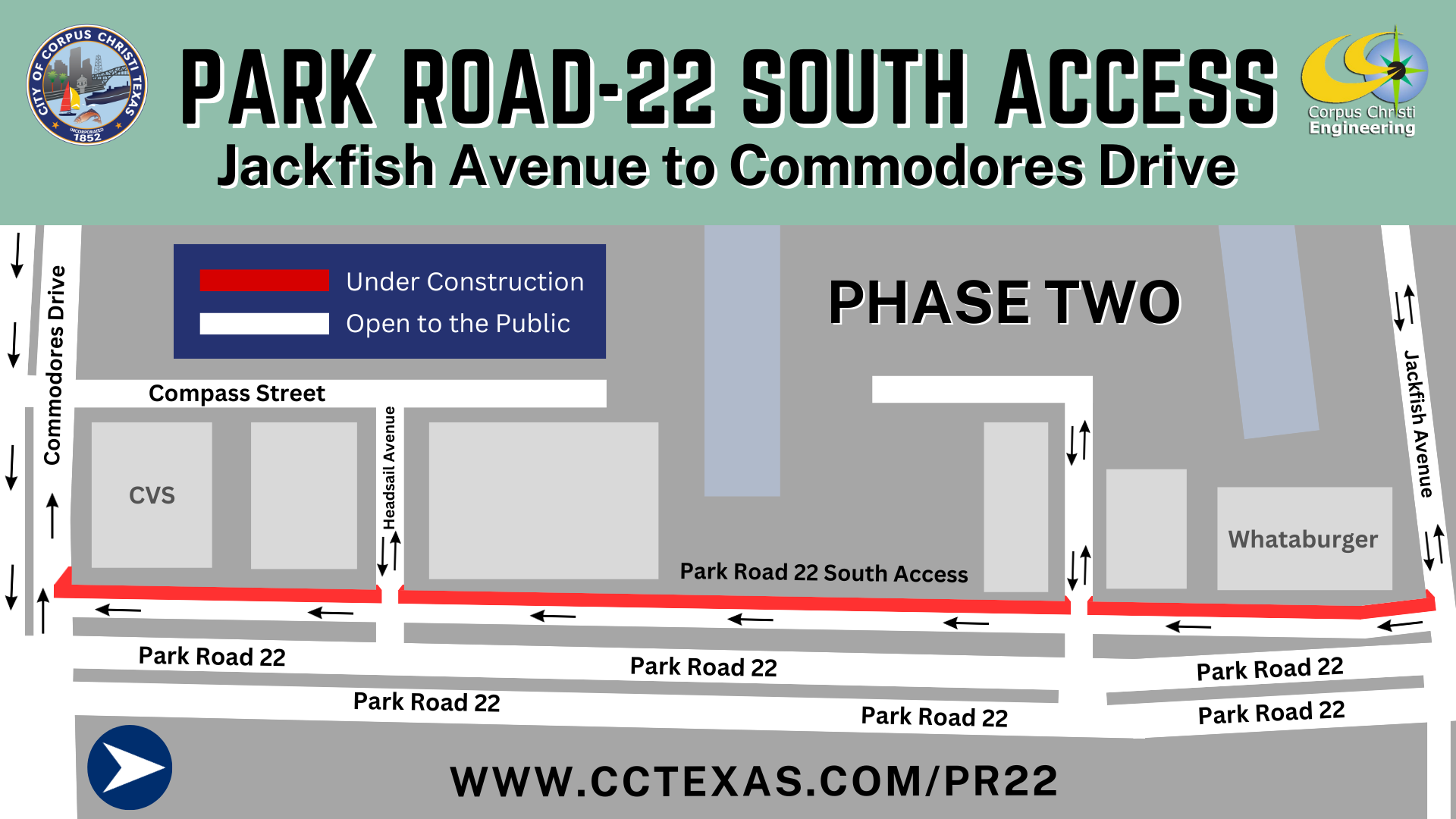 Park Road 22: South Access Road Phase 2 Map